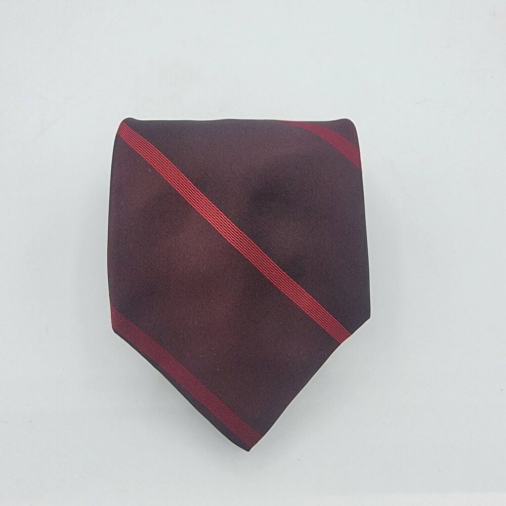 Mens Necktie Formal Donna Karen 57"Lx4"W Maroon Red Neck Tie New Silk Vintage